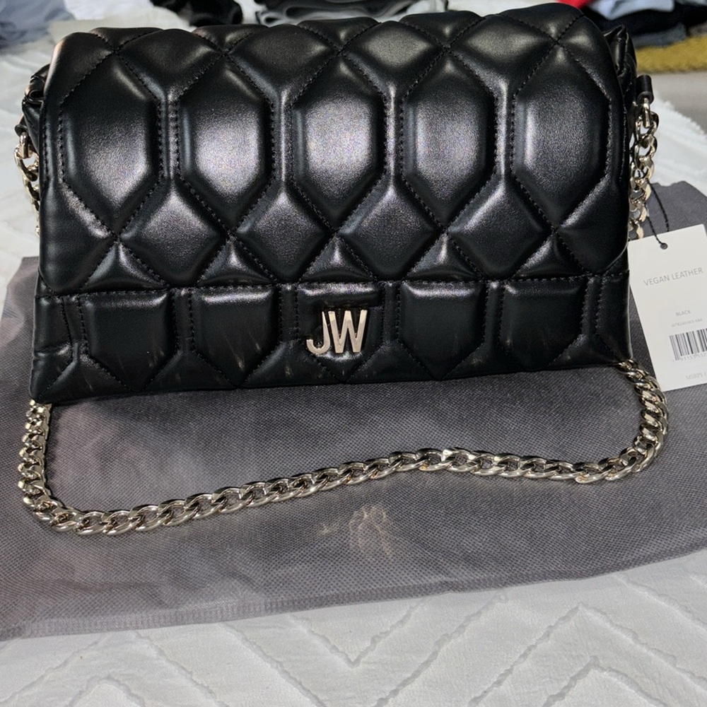 Jason Wu shoulder bag black vegan leather with chain strap